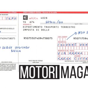 bollettino intestazione