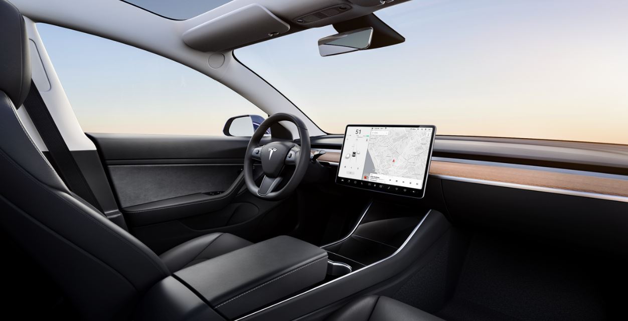 interni tesla model 3