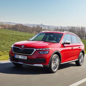 2021-Red-Skoda-Kamiq-Scoutline