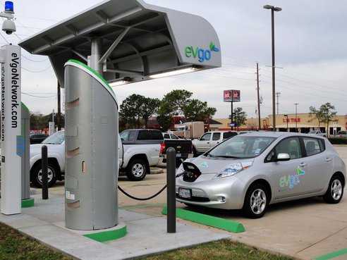 Una stazione di ricarica per auto elettriche