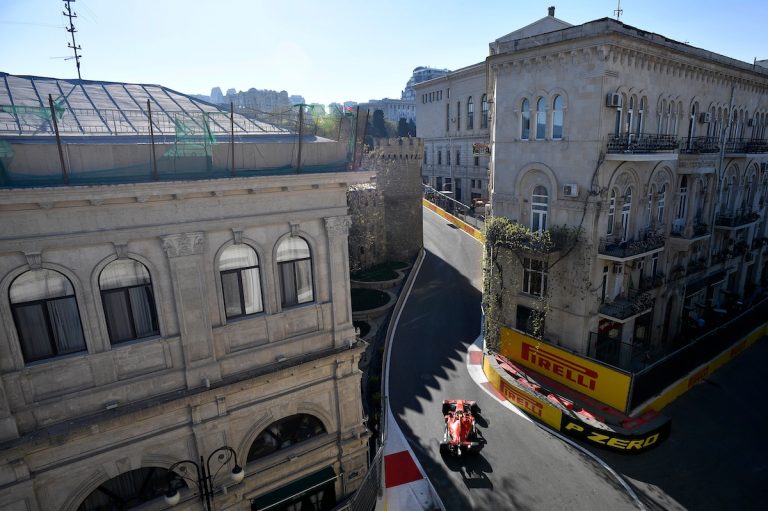 Uno scorcio del circuito di Baku, Azerbaijan