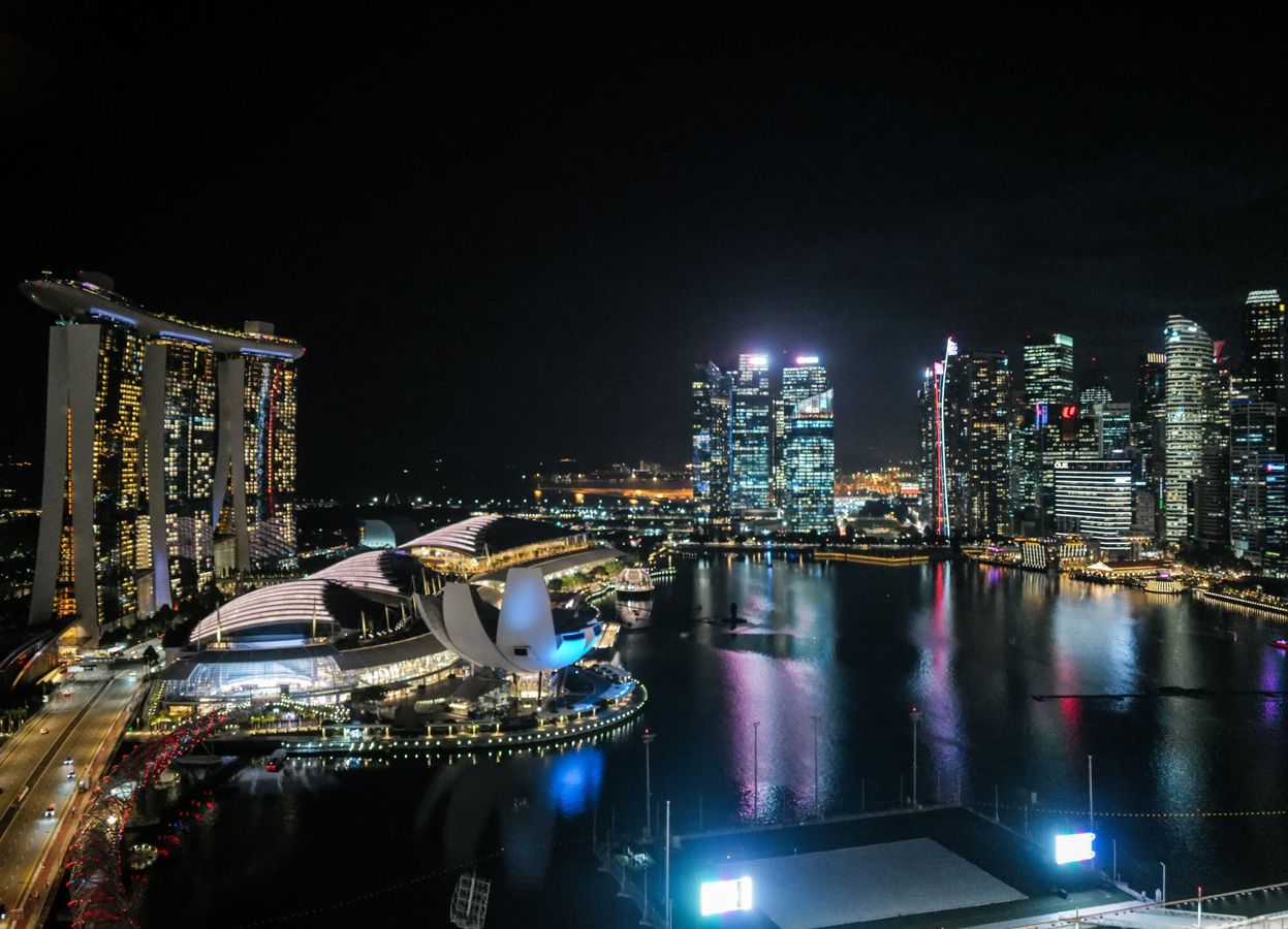 Una parte del circuito del Gp di Singapore