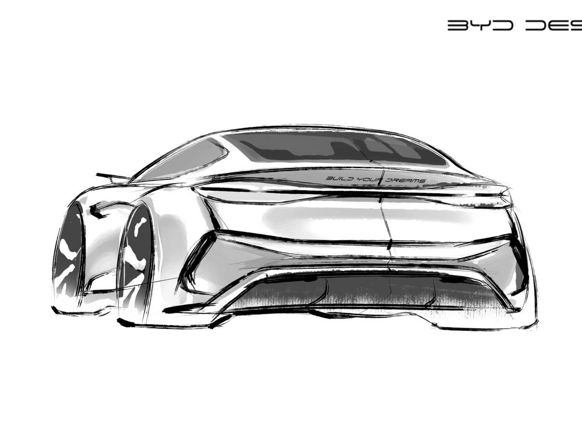 BYD coupé elettrica design concept