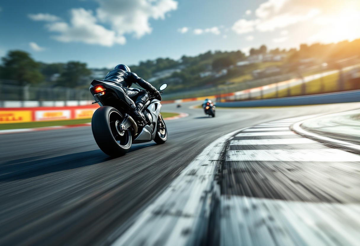 Pecco Bagnaia durante una gara della stagione MotoGP 2023
