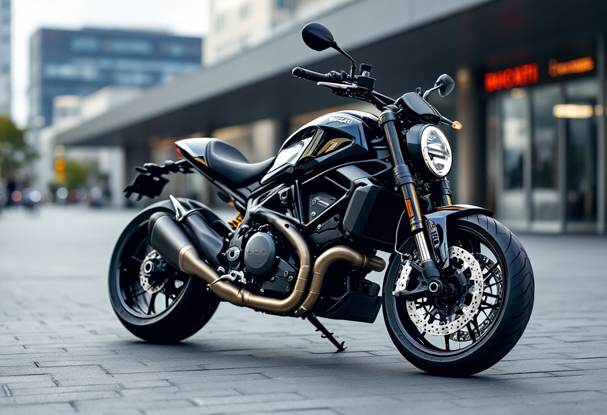 Ducati Diavel V4 2025 in esposizione con nuove caratteristiche