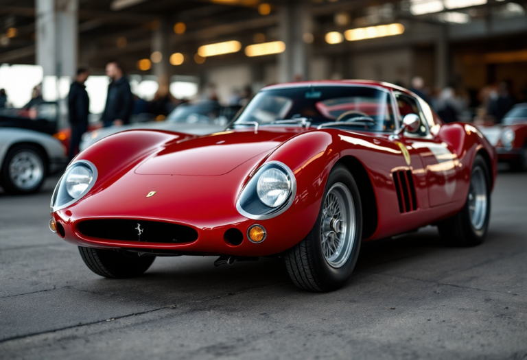 Ferrari 250 LM in pista durante una gara storica