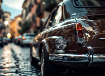 Fiat 500 in un paesaggio urbano italiano