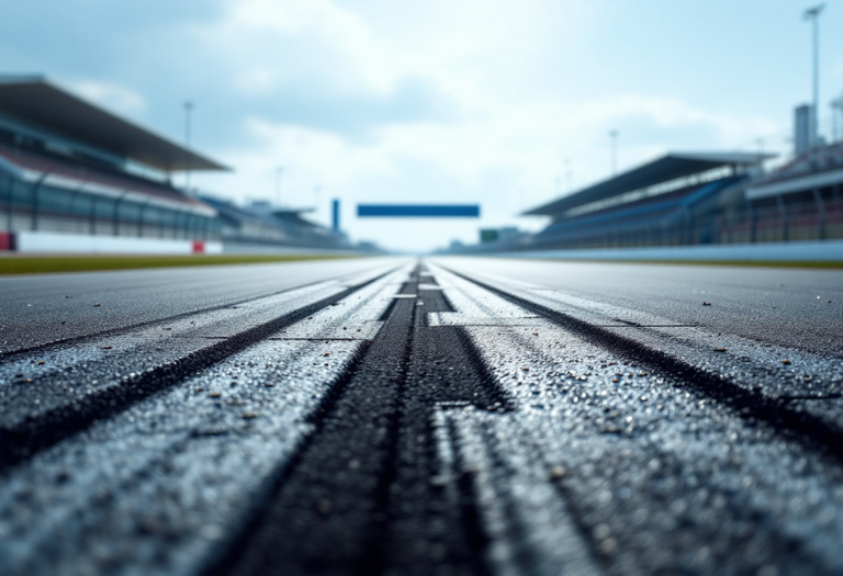 Logo MotoGP e Liberty Media con sfondo europeo