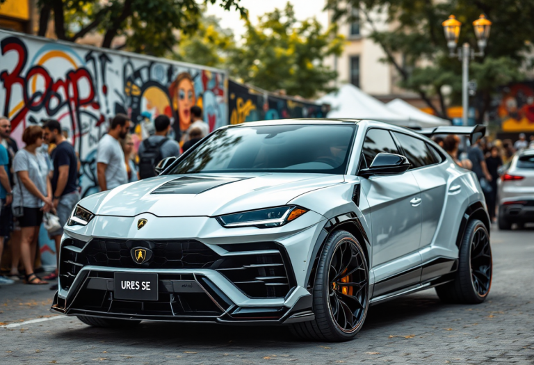 Lamborghini Urus SE in un contesto urbano di Miami