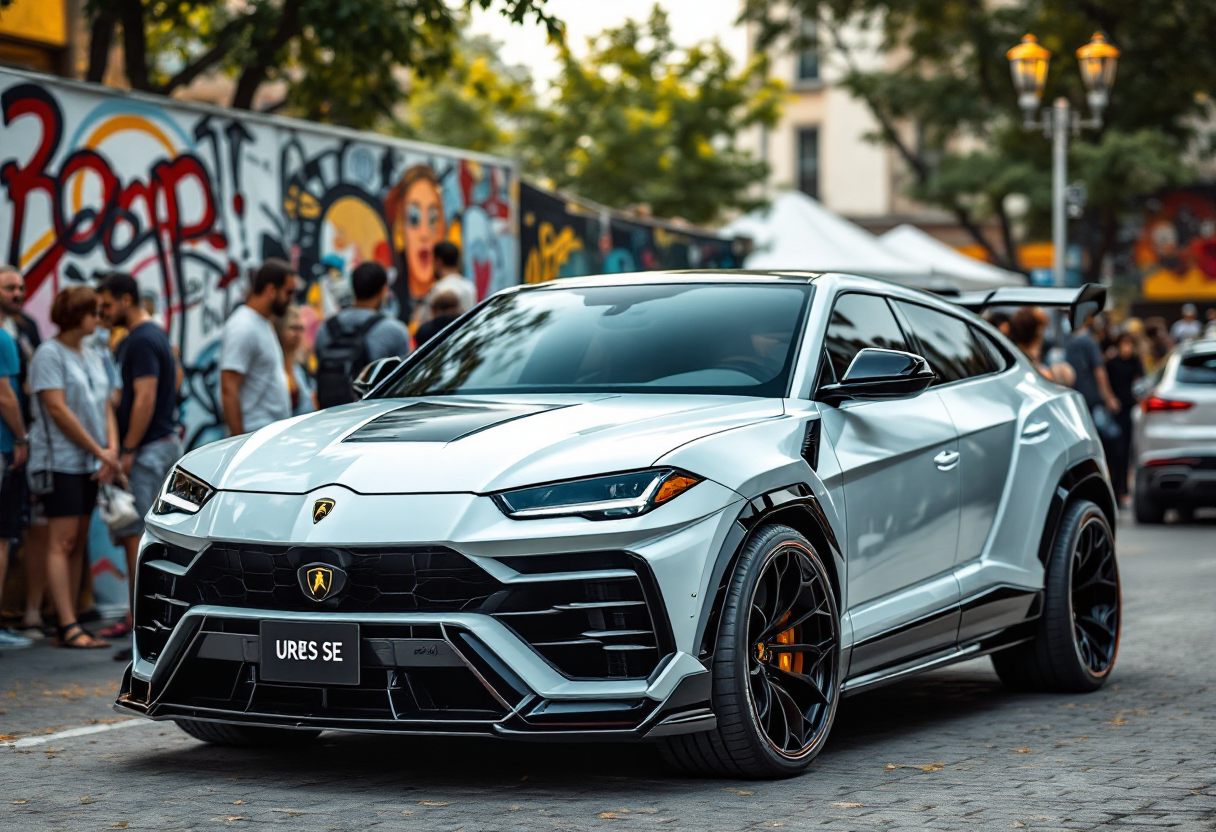 Lamborghini Urus SE in un contesto urbano di Miami