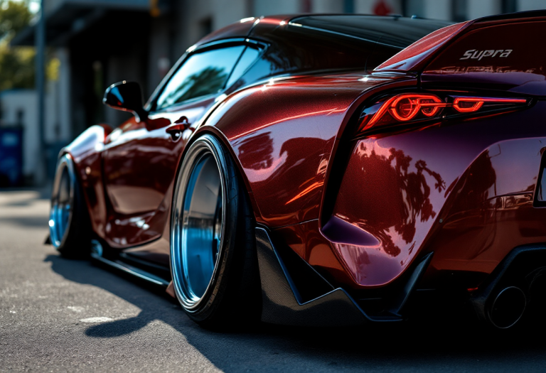 Liam Lawson con la sua Toyota Supra in pista