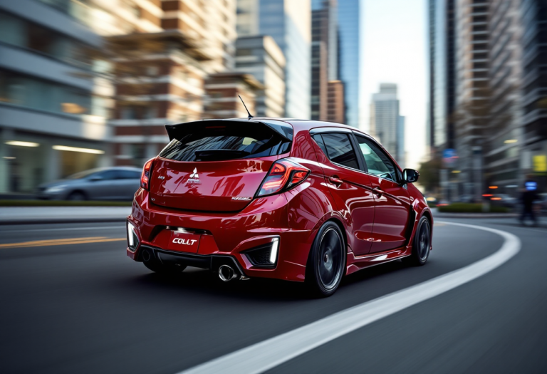 Mitsubishi Colt Performance in azione su strada