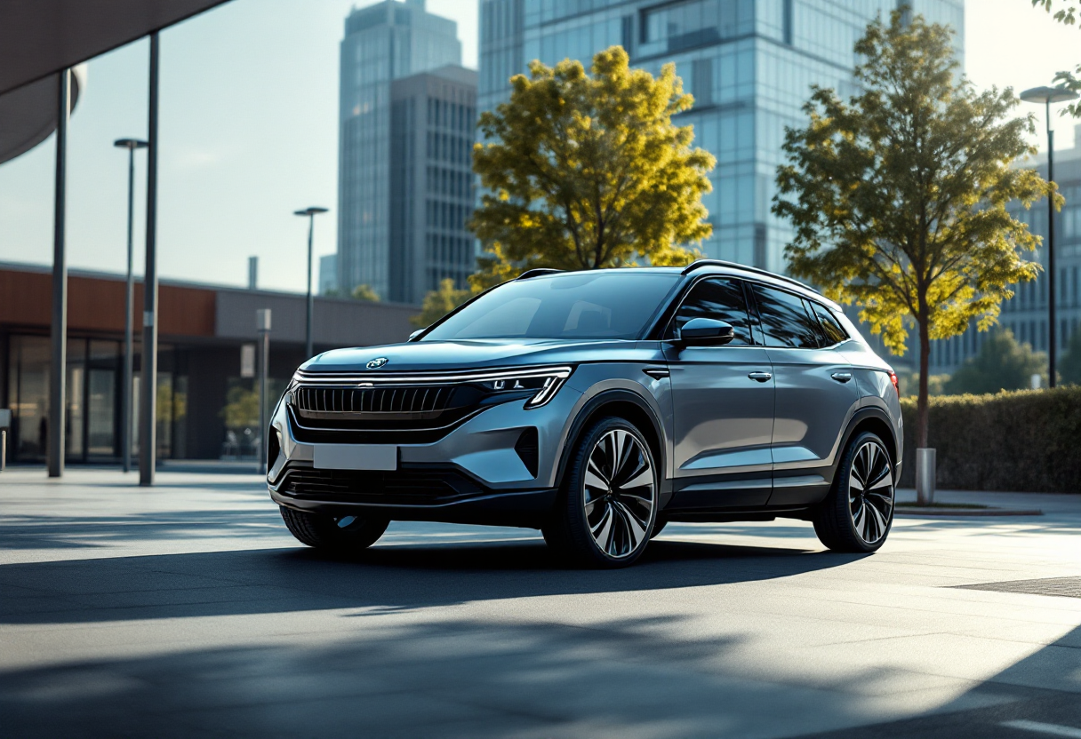 Skoda Elroq, nuovo SUV elettrico in movimento