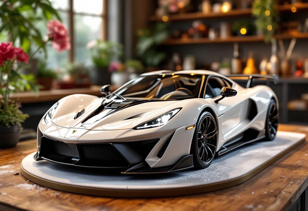 Torta a forma di Audi, un capolavoro di cake design