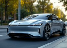 Volkswagen Tiguan eHybrid in un paesaggio urbano moderno