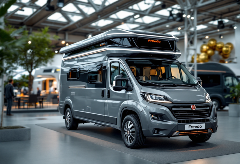 Camper Freedo RV in un paesaggio avventuroso