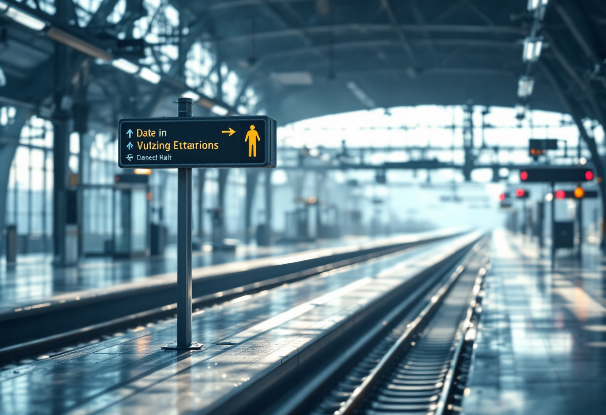 Manifestazione per lo sciopero ferroviario del 25 e 26 gennaio