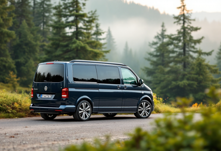 Volkswagen Caravelle Vanexxt in un paesaggio avventuroso