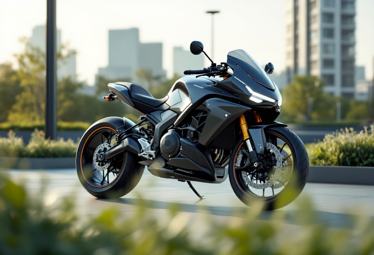 Yamaha FZ-X Hybrid in movimento su strada
