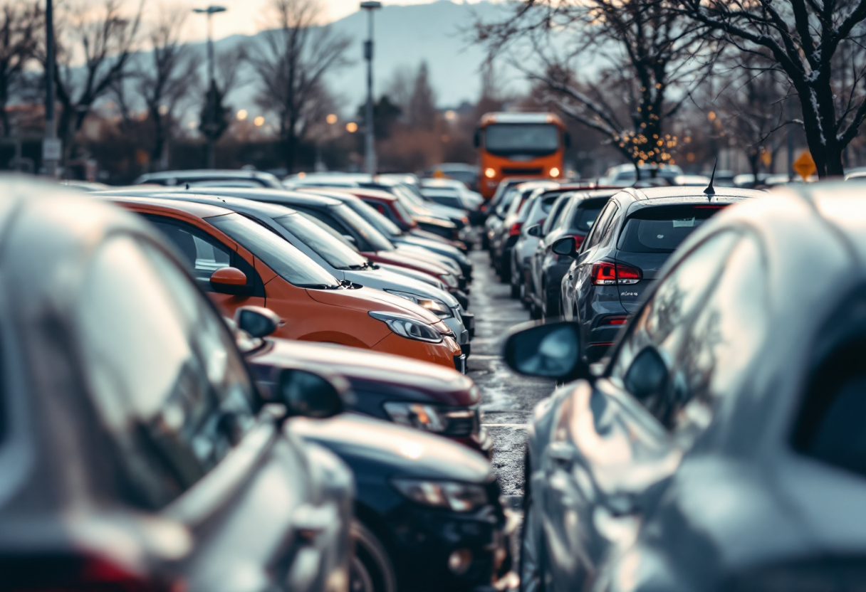 Grafico delle immatricolazioni auto in Italia a gennaio 2025