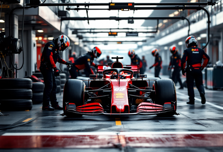 Carlos Sainz jr alla guida della Ferrari in pista