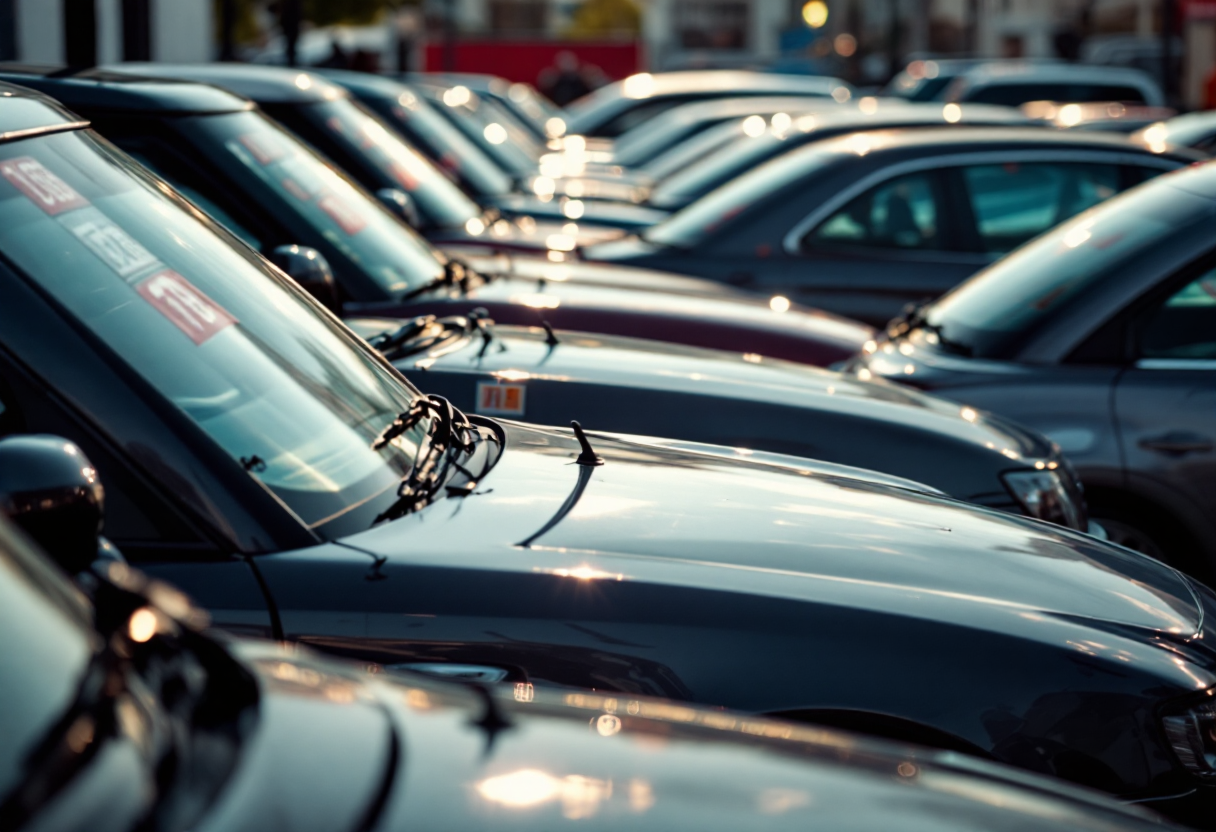Grafico che mostra la crescita del mercato delle auto usate