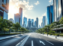 Volkswagen Golf GTI elettrificata in un contesto futuristico