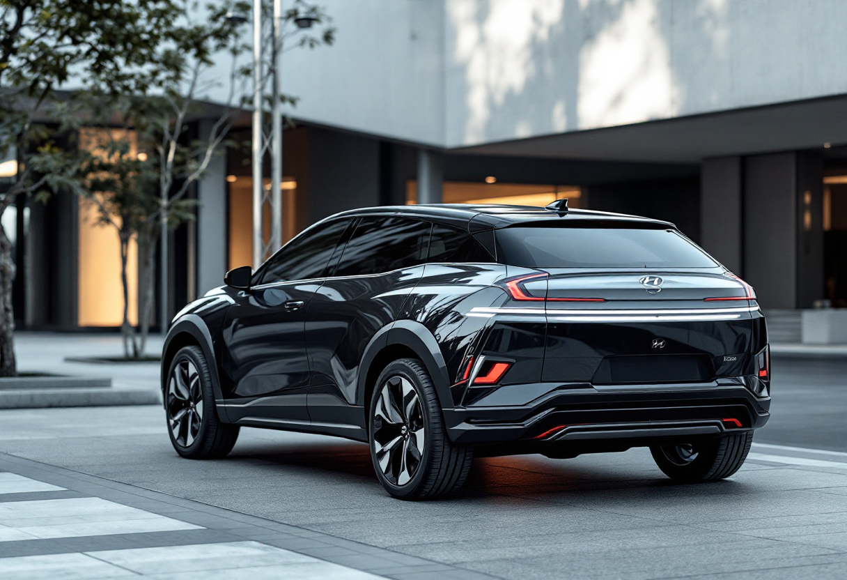 Hyundai Inster, crossover elettrico urbano in movimento