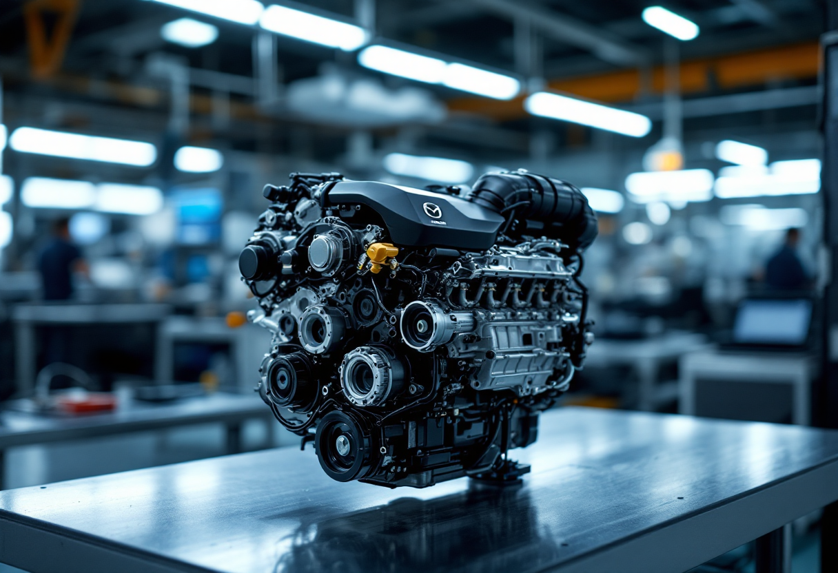 Motore Mazda e-Skyactiv D che combina prestazioni e sostenibilità