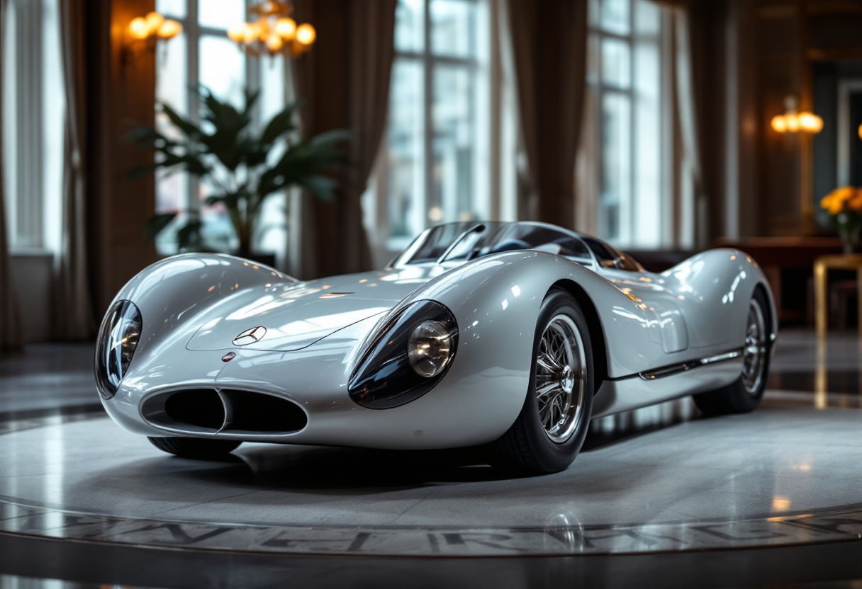 Mercedes-Benz W 196 R Streamliner in pista