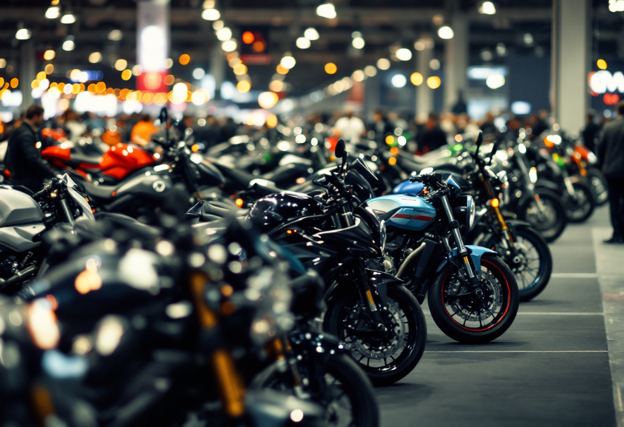 Moto storiche esposte al Moto Expo di Piacenza 2025