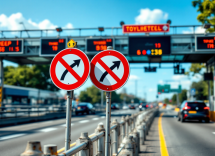 Segnale di divieto di inversione di marcia in autostrada