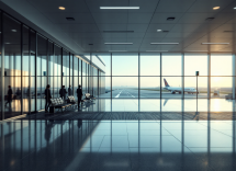 Viaggiatori in attesa a causa dello sciopero aereo