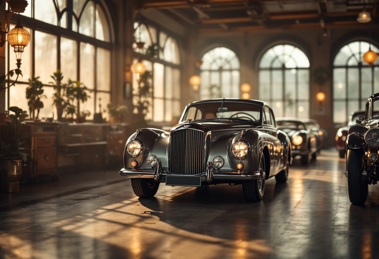 Collezionista di Bentley con auto di lusso