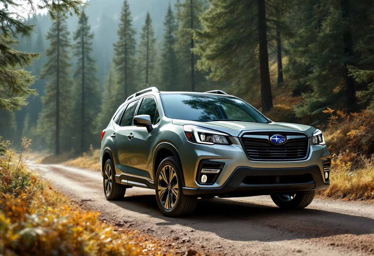Subaru Forester Hybrid e Wilderness in un paesaggio naturale