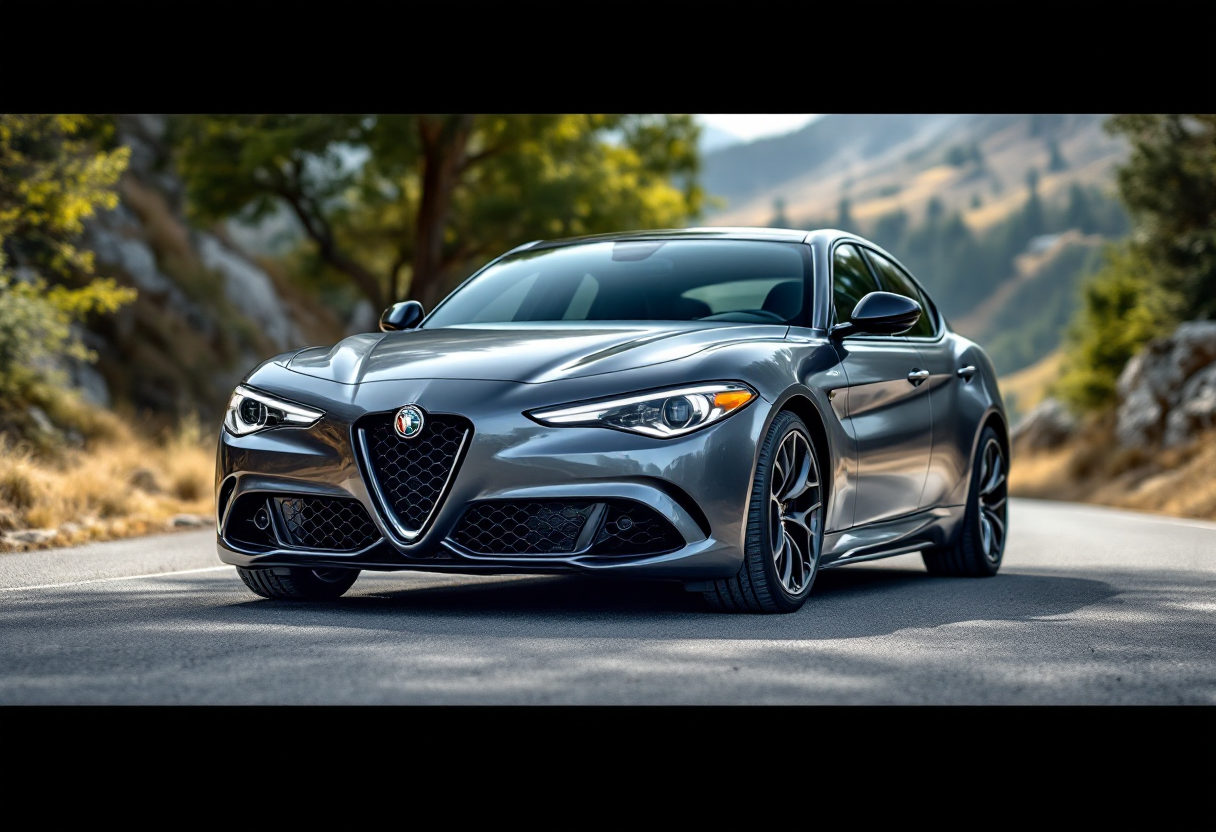 Alfa Romeo Junior Ibrida Q4 in movimento su strada