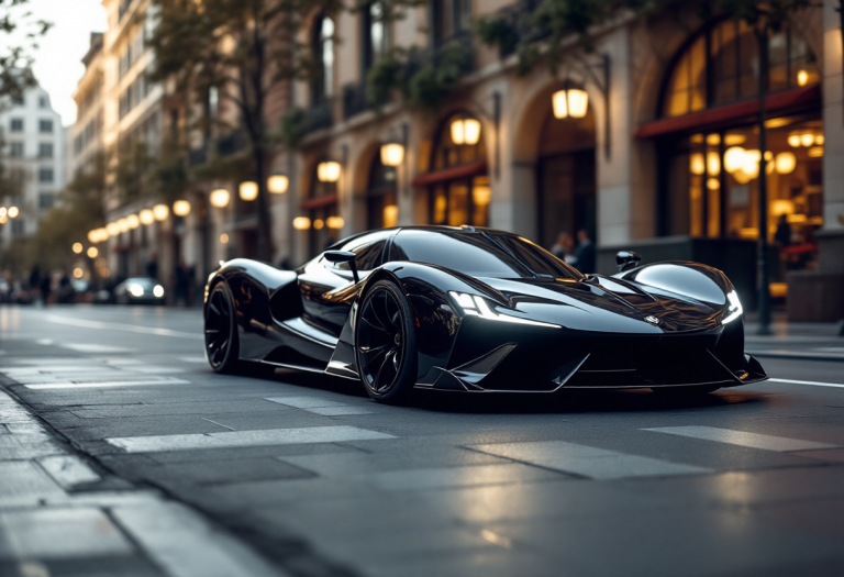 Supercar Angelelli Automobili in un paesaggio italiano