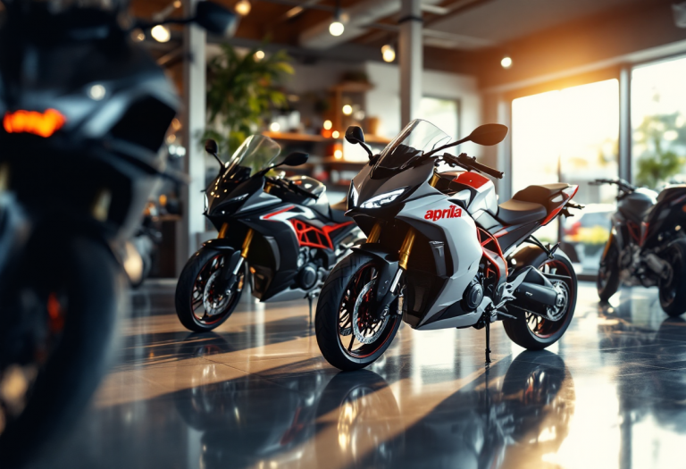 Aprilia RS 660 e RS 6 in esposizione presso concessionario