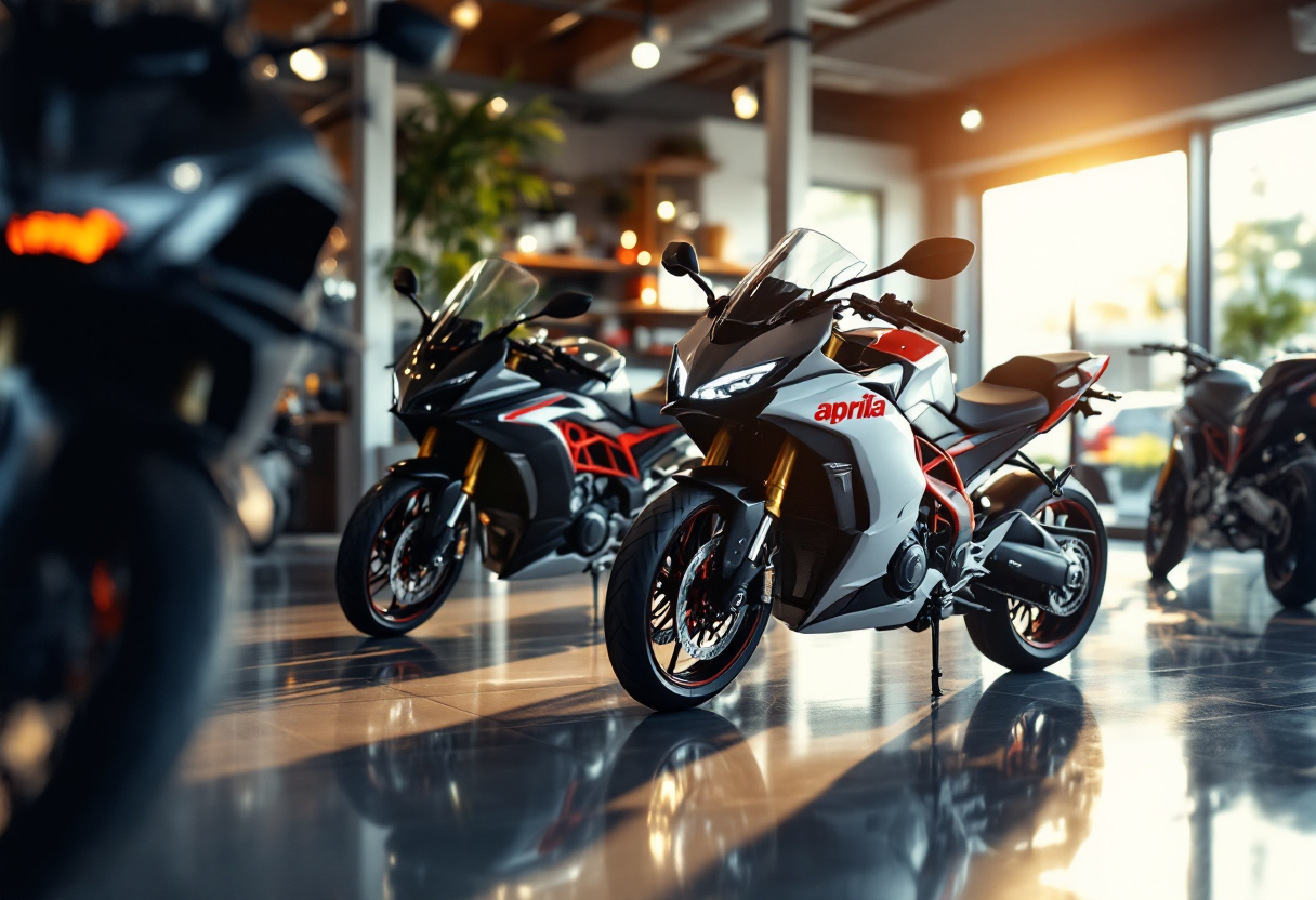 Aprilia RS 660 e RS 6 in esposizione presso concessionario