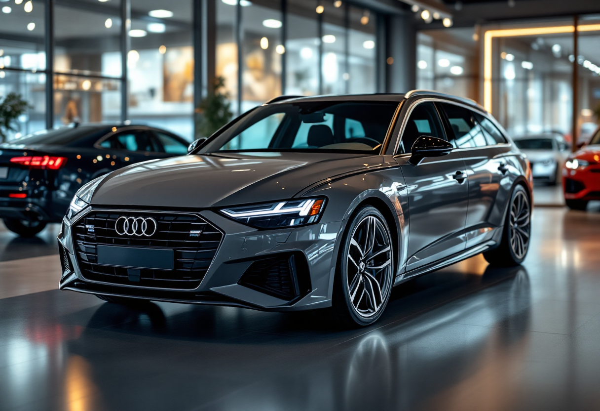 Audi A6 Avant 2025 in movimento su strada