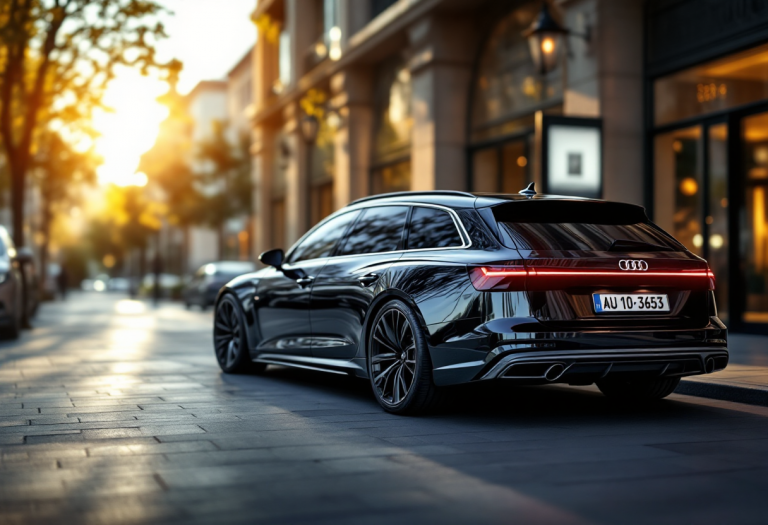 Audi A6 Avant 2025 in un contesto urbano elegante