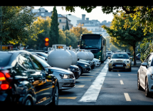 Auto a GPL in movimento su strada italiana