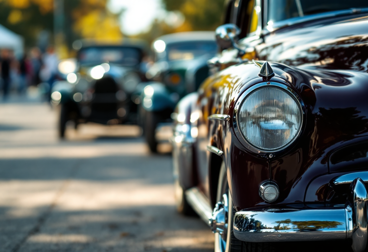 Immagine di auto storiche all'Automotoretrò 2025