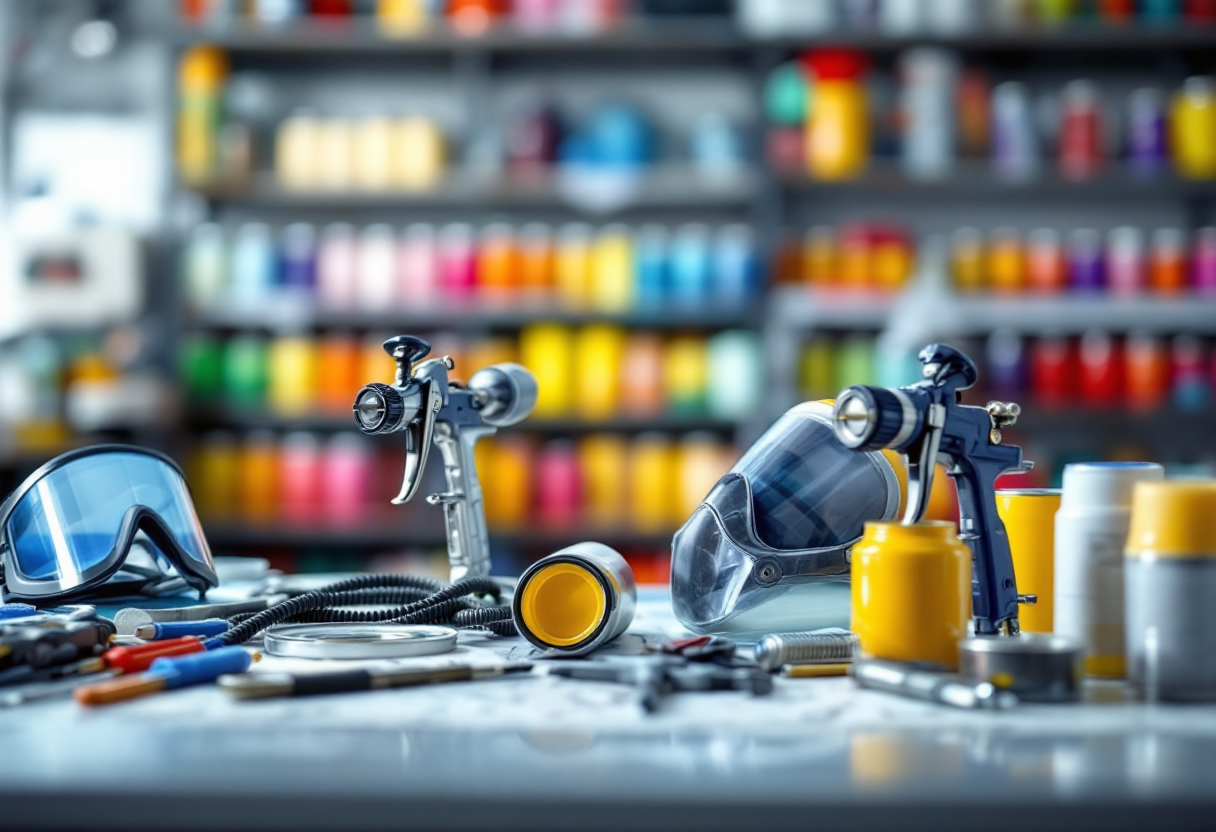 Verniciatura auto con diversi colori e finiture