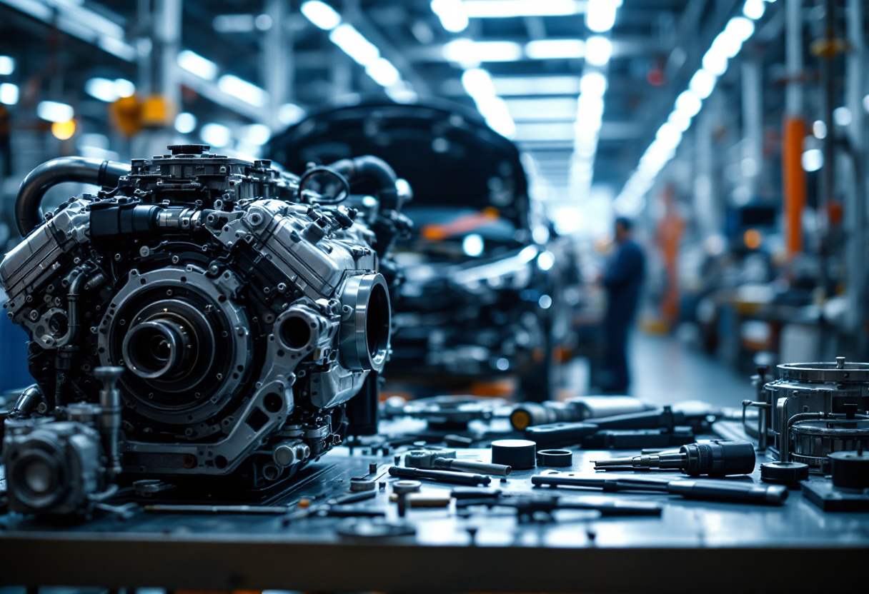 Donne lavoratrici nel settore automobilistico