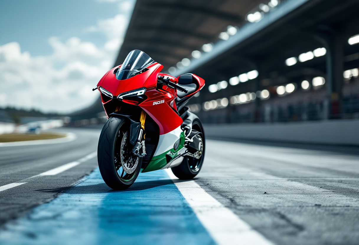 Ducati Panigale V4 Tricolore Italia in azione