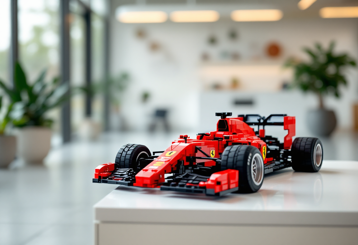 Modello Lego della Ferrari SF-24 in dettaglio
