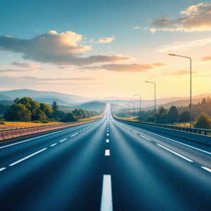 Telecamera autostradale che monitora il traffico e le infrazioni