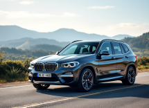 BMW X3 40d xDrive in movimento su strada