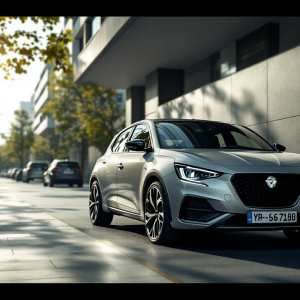 Lancia Ypsilon Ibrida in un contesto urbano moderno